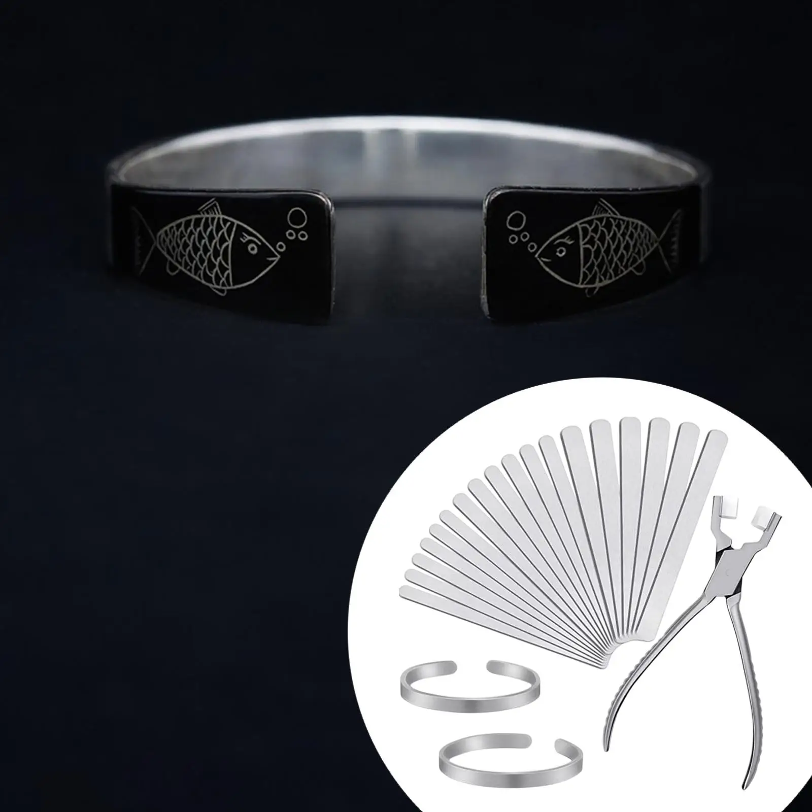 

Aluminum Bracelet Blank Set, DIY Bracelet Kit, DIY Jewelry Making and Plier Handcrafted Crafting Tool,