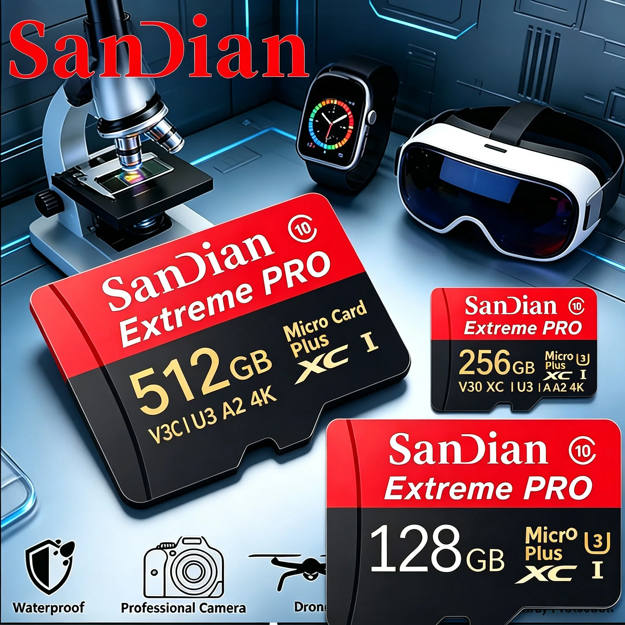 256GB 128GB 32GB 512GB Memory Card Micro TF SD Card SD Cards TF Cards V60 for CCTV/Phone/Gaming Console/Digital Frame/Mobile