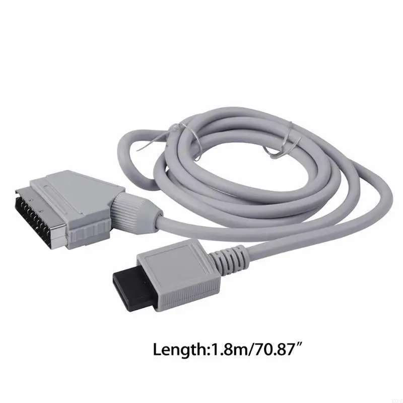 سلك كابل فيديو RGB سكارت بطول 1.8 متر لوحدة تحكم ألعاب وي NTSC