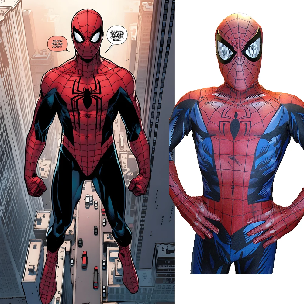 

Amazing Spider Man Cosplay Ultimate Spider Costume Superhero 3D Printed Spandex Bodysuit Zentai Outfits Halloween Costume Adult