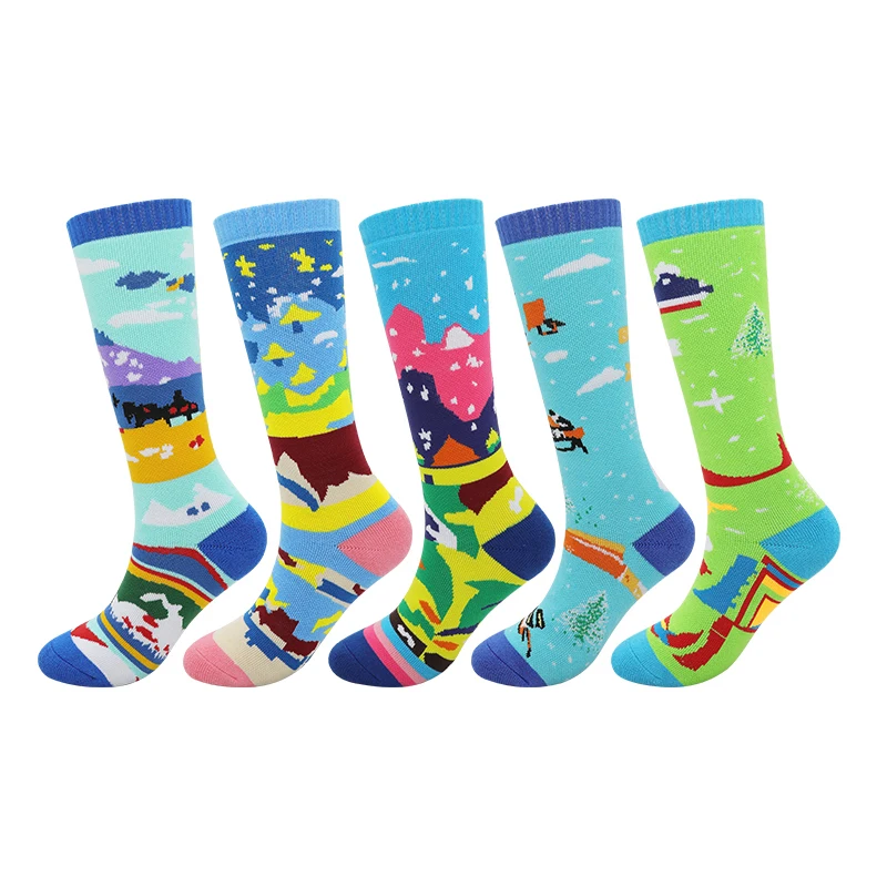 Katoenen thermische skisokken Buitensporten Snowboard Kinderen Wandelsokken Kinderen Thermosokken Kousen