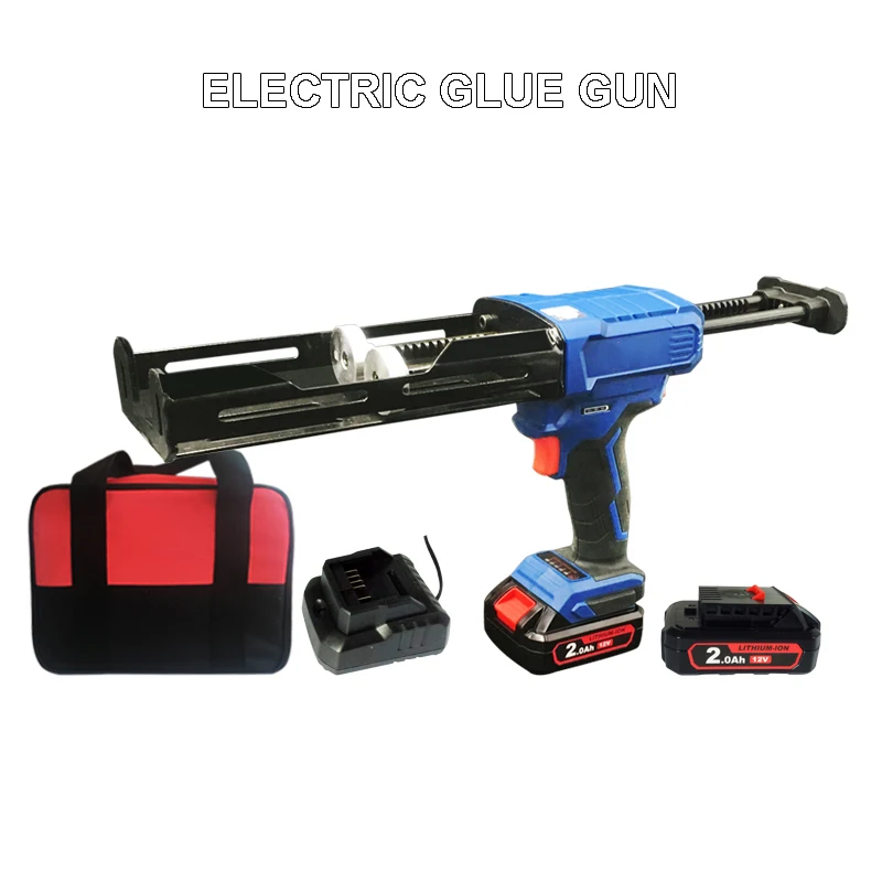 Electric Caulking Gun Cement Glass Adhesive Applicator Tool Double Tube Wireless Glue Gun Seal Machine Propulsion With Battery