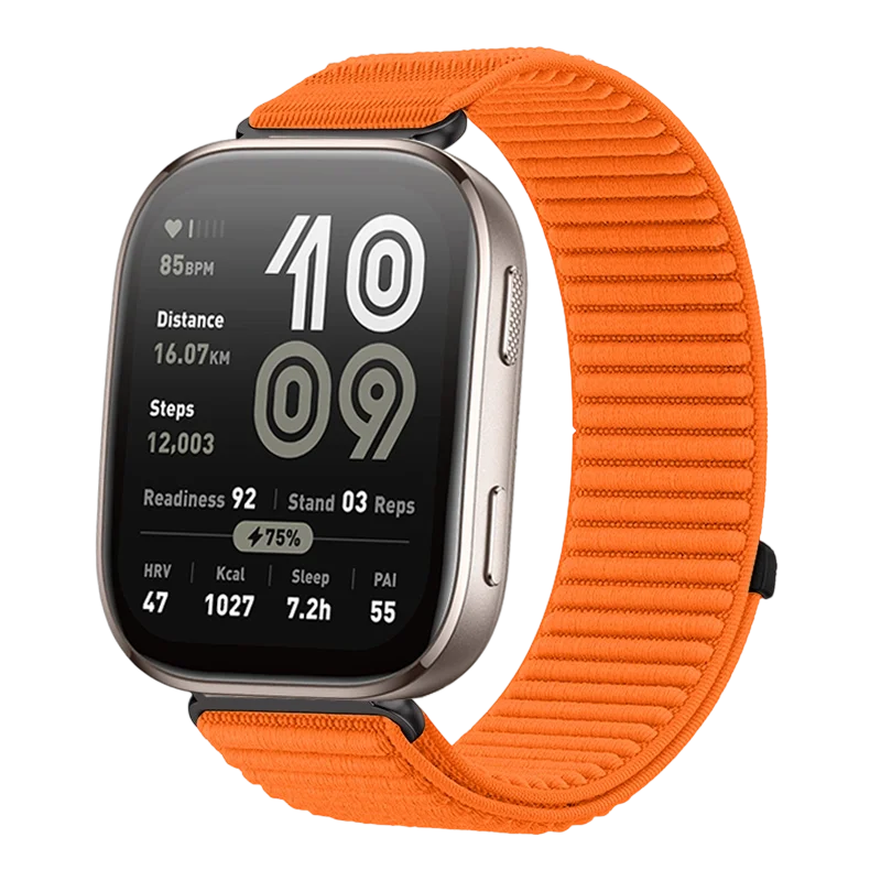 حزام نايلون 22 ملم لساعة Amazfit Helio خفيف الوزن قابل للتنفس مناسب لساعة Amazfit Balance 2/Bip 6/Cheetah Pro الذكية