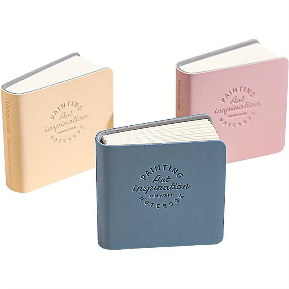 3 Pack Small Watercolor Sketchbook | Portable Travel Sized Journal | Art Creation Pocket Sketchbook Artist Drawing Pad |