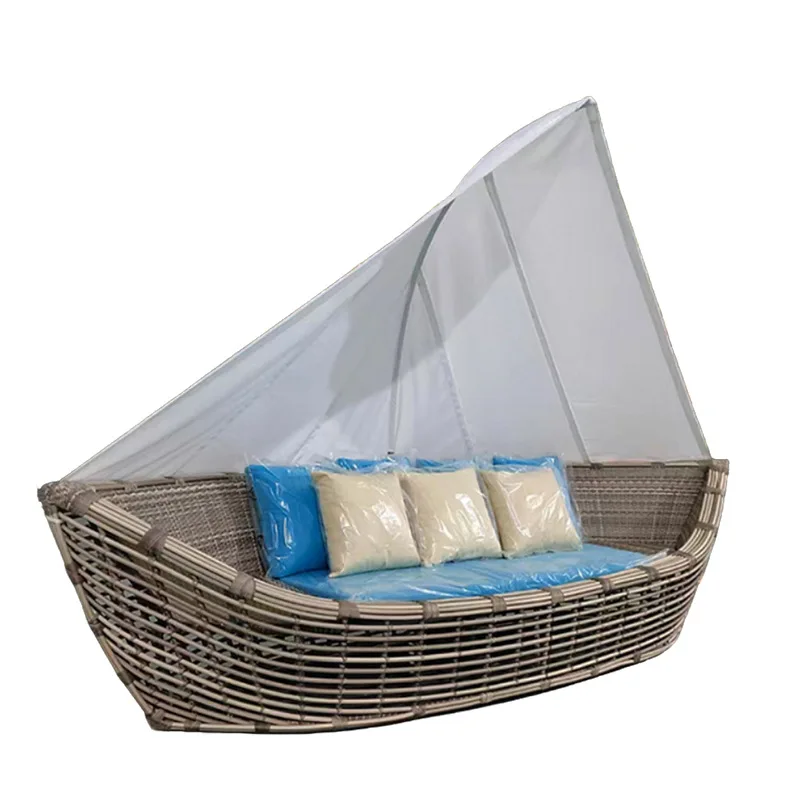Rattan recliner hotel bed and breakfast terrace leisure chair