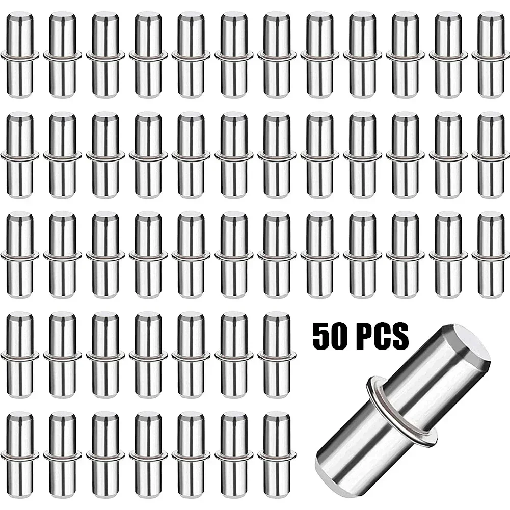 Bracket Shelf Support Pegs Sturdy 50pcs Easy Installion Flexible For Cabinet Furniture Closet Iron High Quality