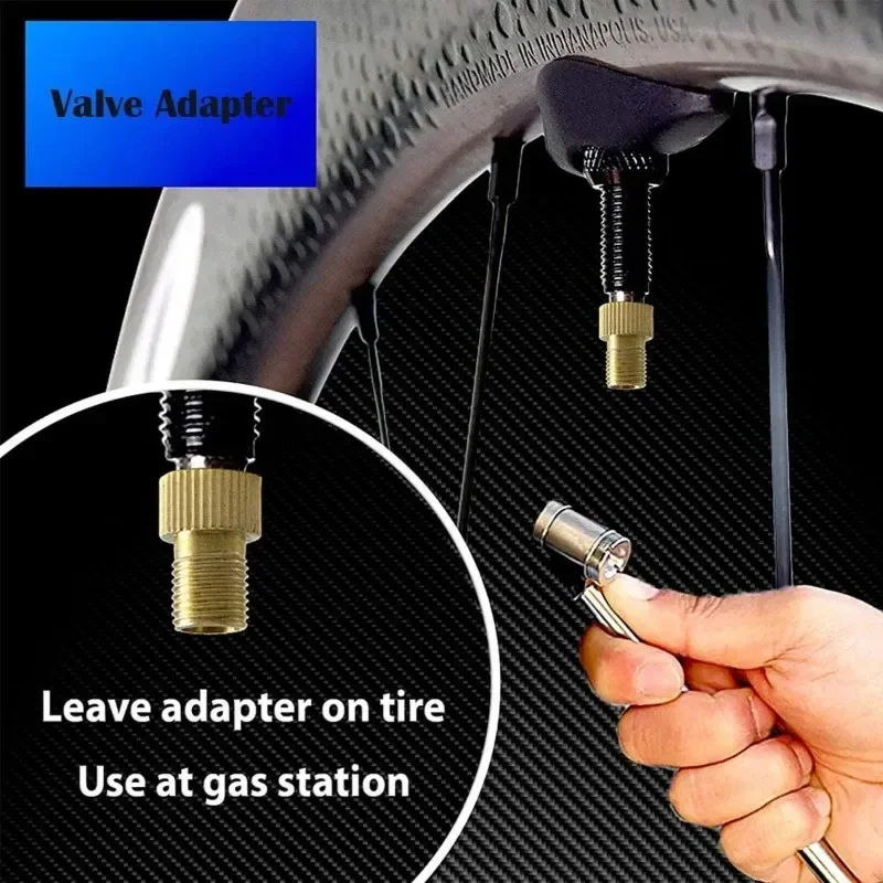 1pcs Valve Bike Nozzle Bicycle Valve Adapter Cap Presta To Schrader Adapter French Inflator Nipple Mtb Bicycle Accessories