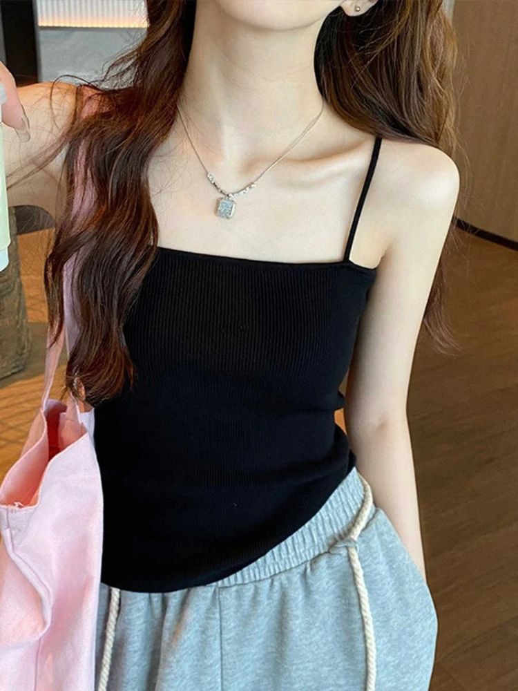 Backless Strap Tank Top Casual Women Halter Crop Tops Summer Sleeveless Camis Slim Solid Short Female Tube Cropped Vest 2026