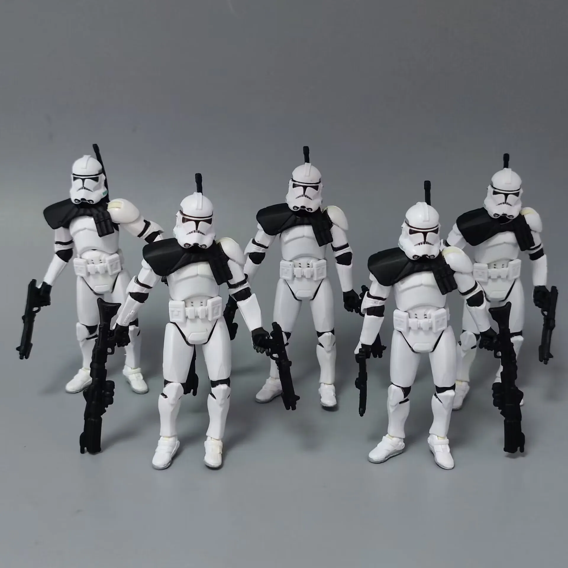 Lot Star Wars Plain White Clone Trooper Officer 3.75