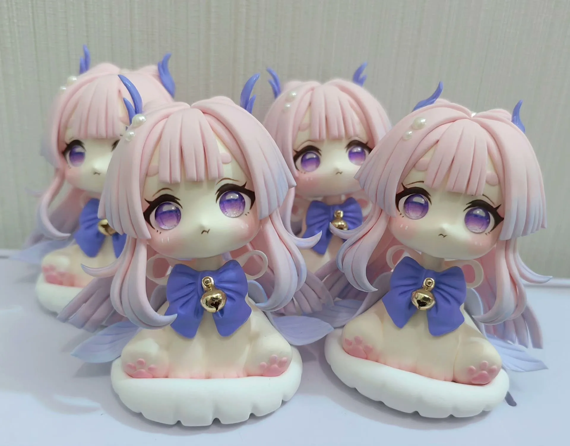 Handmade Genshin Impact Sangonomiya Kokomi Ornaments 10cm Clay Figurine Anime Figure Model Statue Doll Game Toys  Kids Customize