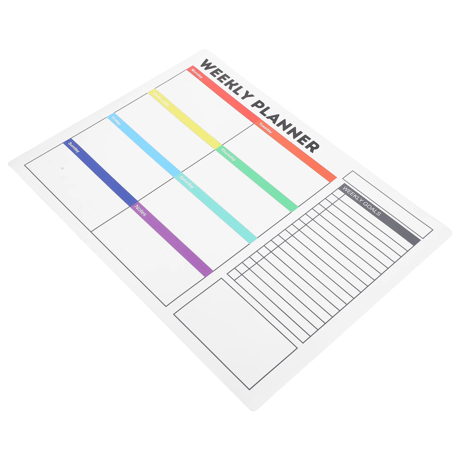 Weekly Plan Whiteboard Sticker Set 6 Pieces Reusable Dry Erase Calendar for Office Home Wall Organization Schedule Management