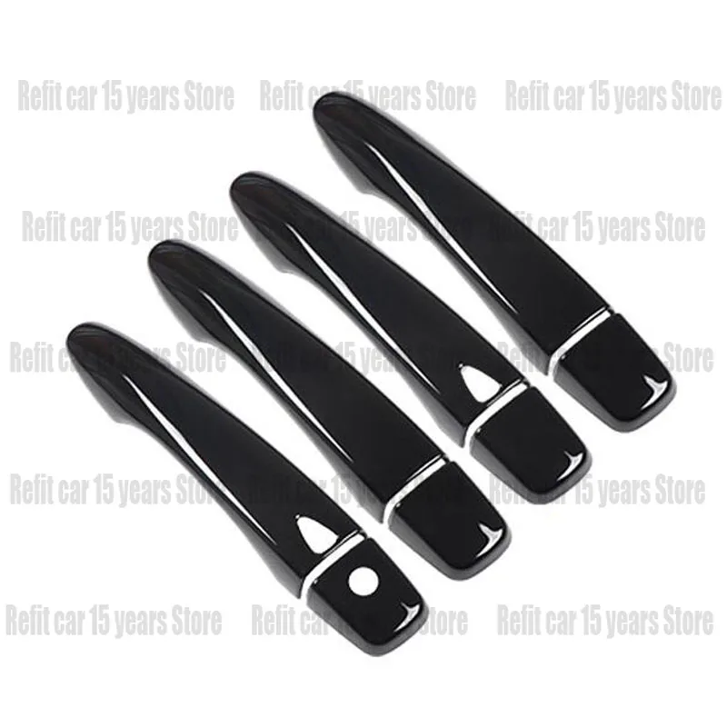 8pcs Gloss Black Smart Door Handle Covers Trim For Versa TIIDA X-TRAIL Maxima Rogue