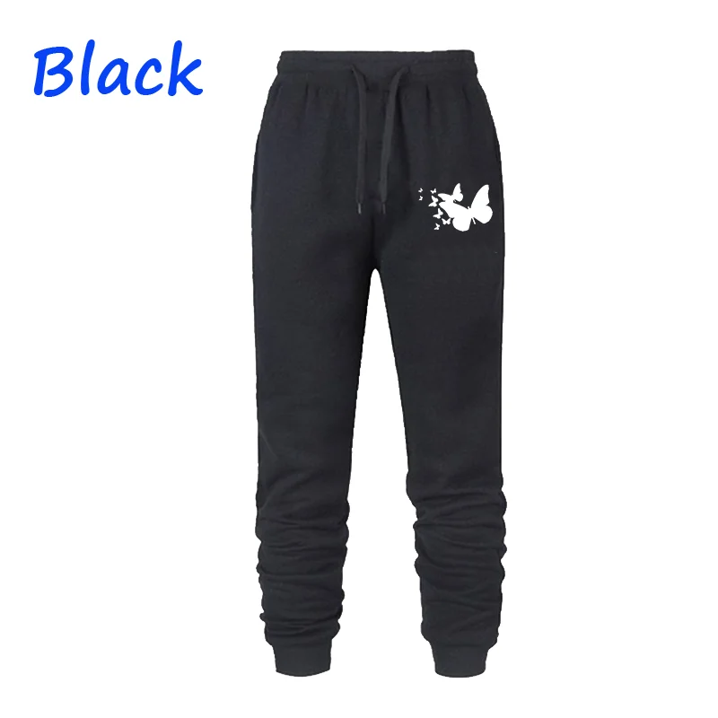 Trending Sports Butterfly Print Sweatpants High Quality Loose Long Pants Jogger Trousers Women Casual Fitness Jogging Pants