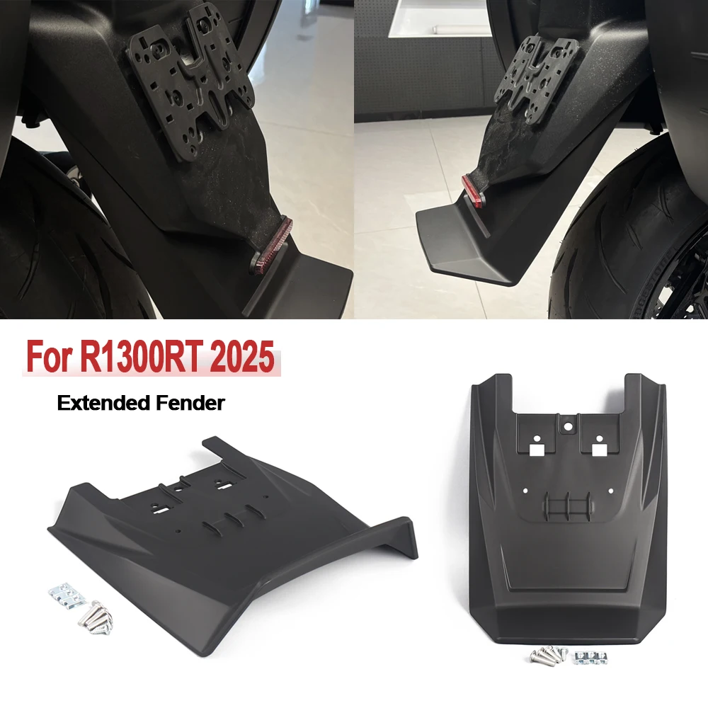 For BMW R 1300 RT R1300RT R 1300RT 2025 2026 New Motorcycle Rear Mudguards Fender Extender Extension Black Accessories ABS