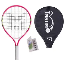 17 inches Kids Tennis Racket for Aged 2-3 Boys & Girls & Beginner Junior with Shoulder Bag Easy Carry Multi-Color Tennis Racquet