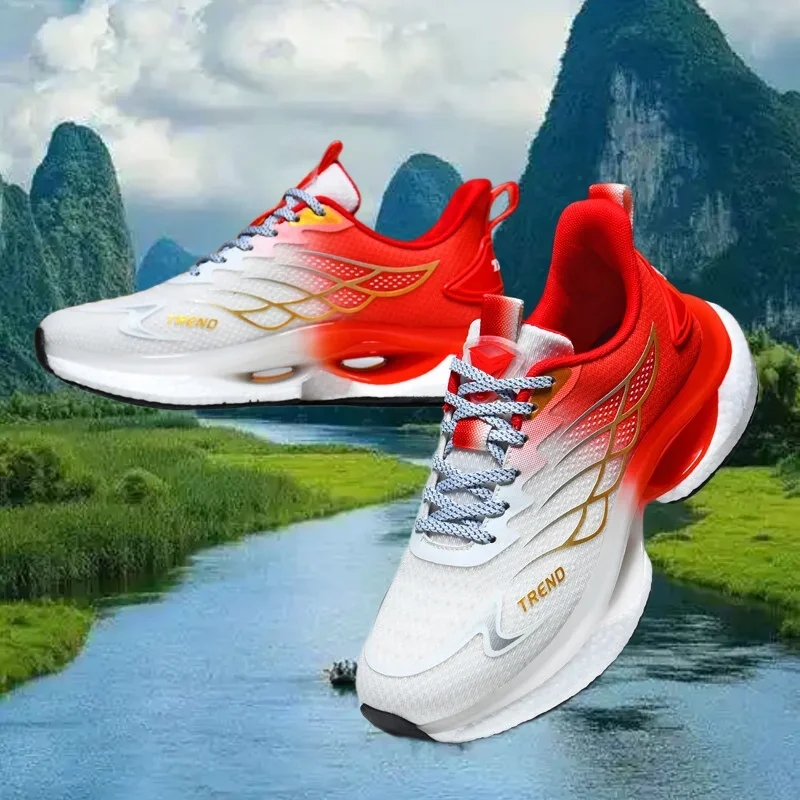 

Персонализированная повседневная обувь для пар с дышащей сеткой — удобная мужская спортивная обувь без умерения ног, хит продаж, уличная толстая подошва