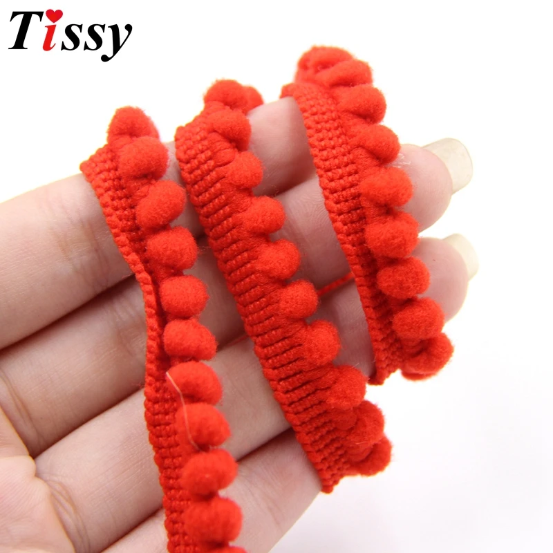 5Yards/Lot 5MM Pom Pom Trim Ball Fringe Ribbon accessorio per cucire pizzo per la decorazione della festa di casa forniture per regali fai da te