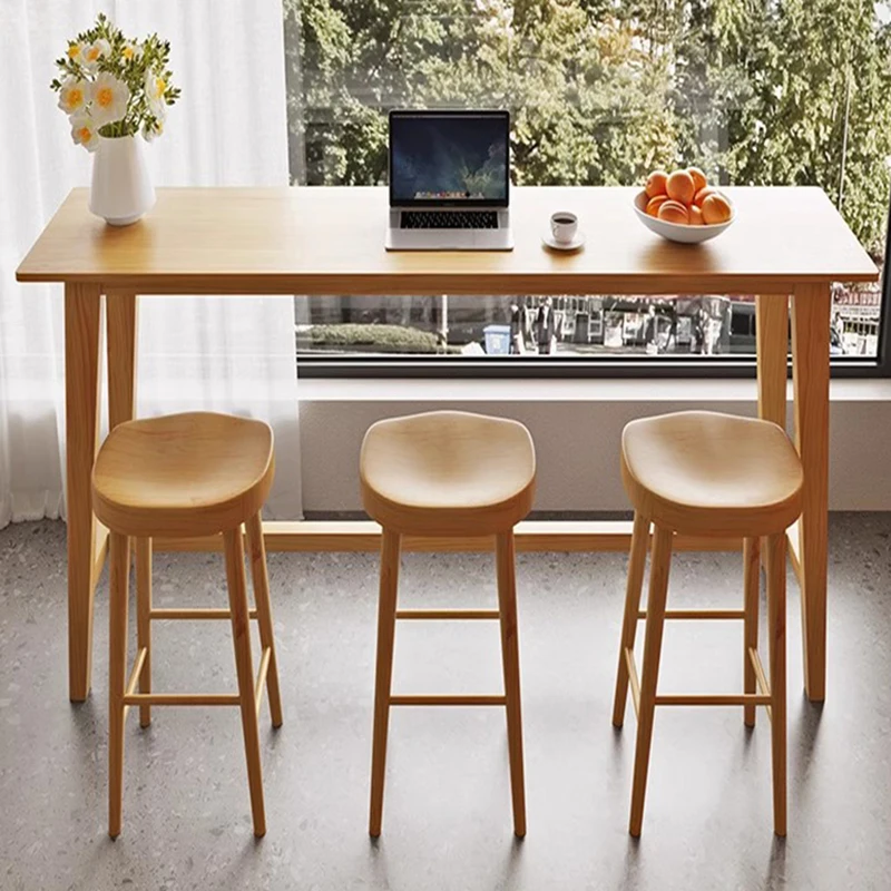 Mesa De Bar De madera cuadrada, Muebles auxiliares centrales, Muebles De sala De estar, Bar De cóctel moderno De lujo, alto