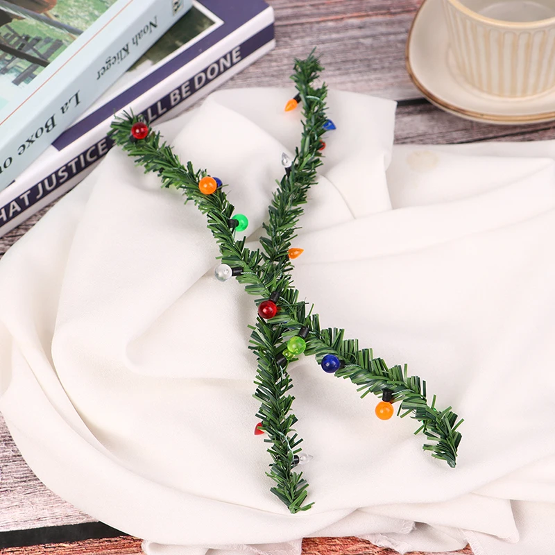 شرائط عشب مصغرة لبيت الدمية ، شريط ديكور دمية ، ديكور منزل عيد الميلاد ،