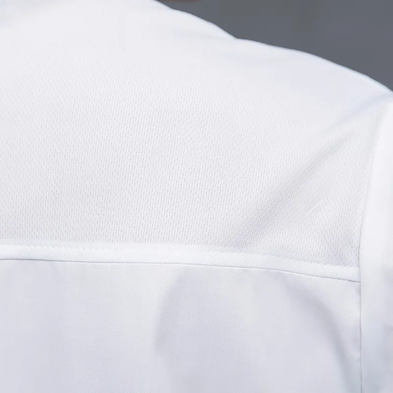 Trajes de Chef de manga corta para hombre y mujer, ropa de trabajo fina y transpirable para Hotel, Catering, cocina, verano