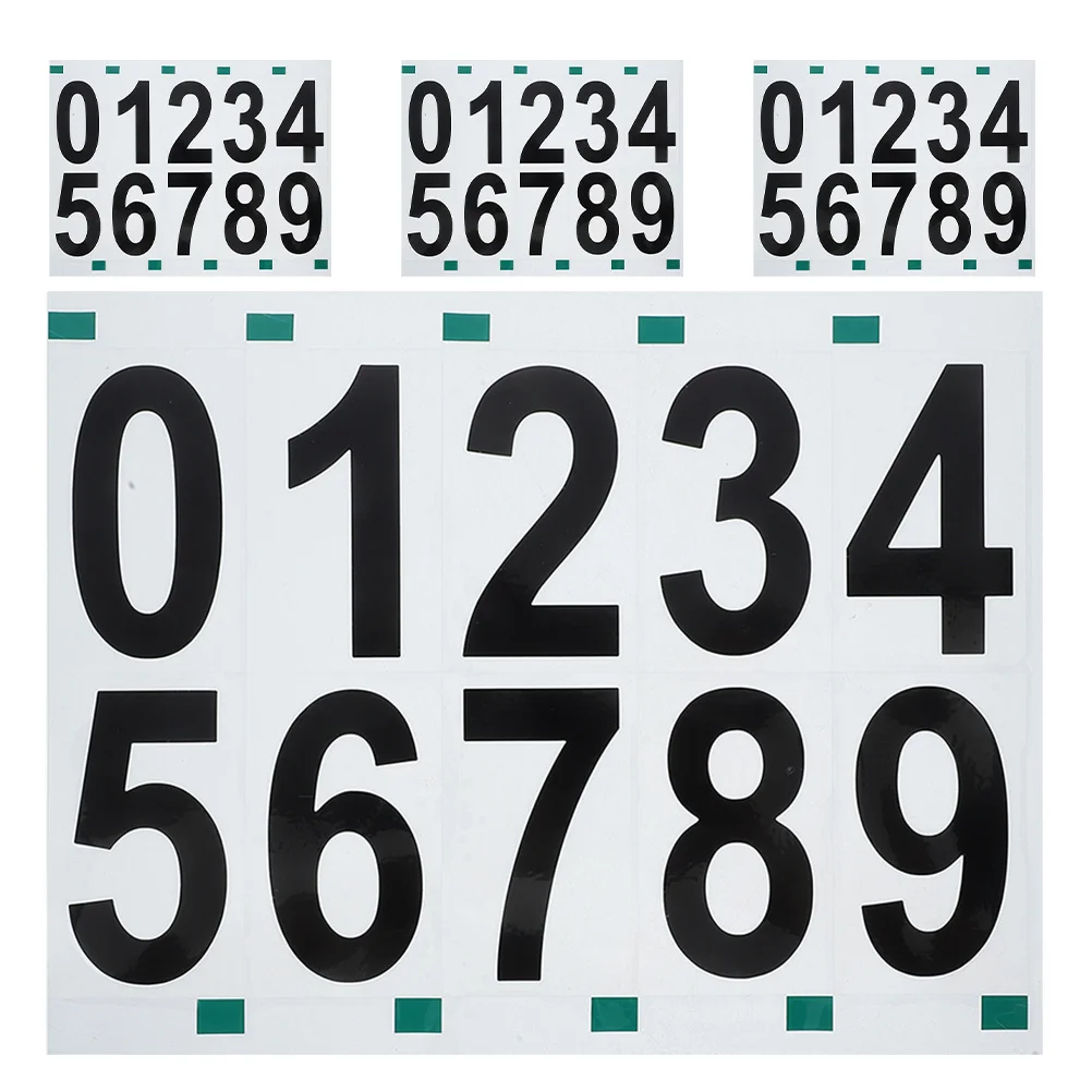4 Sheet Reflective Number Decals Self Adhesive for Mailbox House Business Outdoor Address Numbers Stickers Number Signs