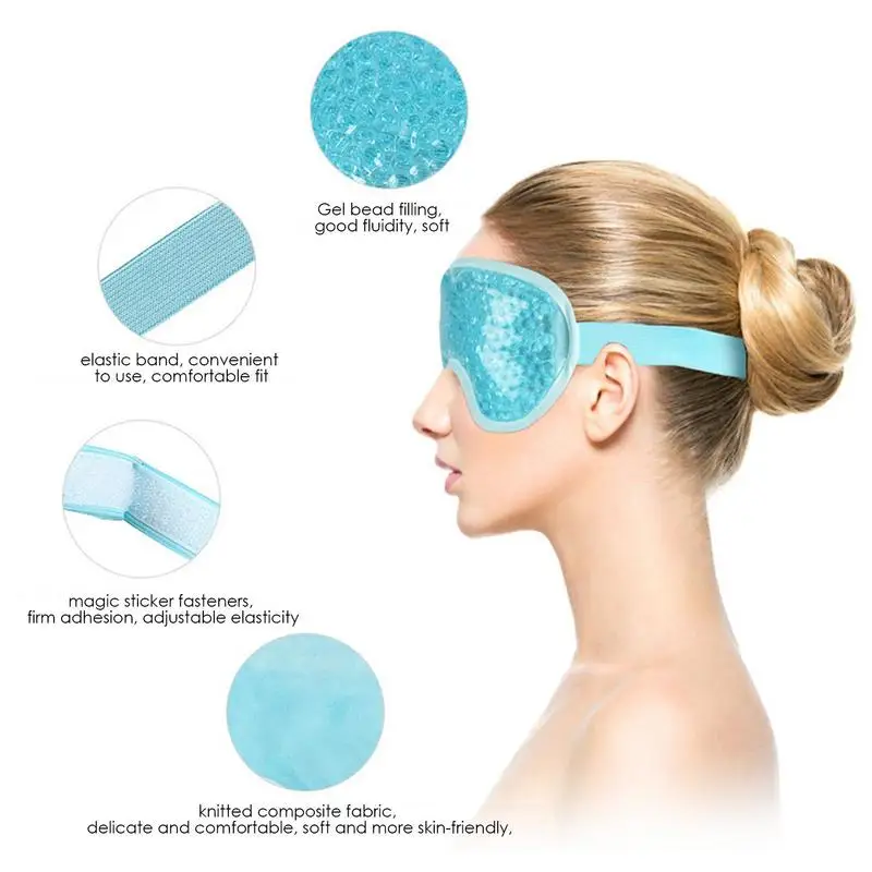 Cold Compress Eye Mask Skin-friendly Sleeping Ice Pack Eye Cover Gel Ice Beads Cold And Hot Compress Eye Mask per occhi gonfi