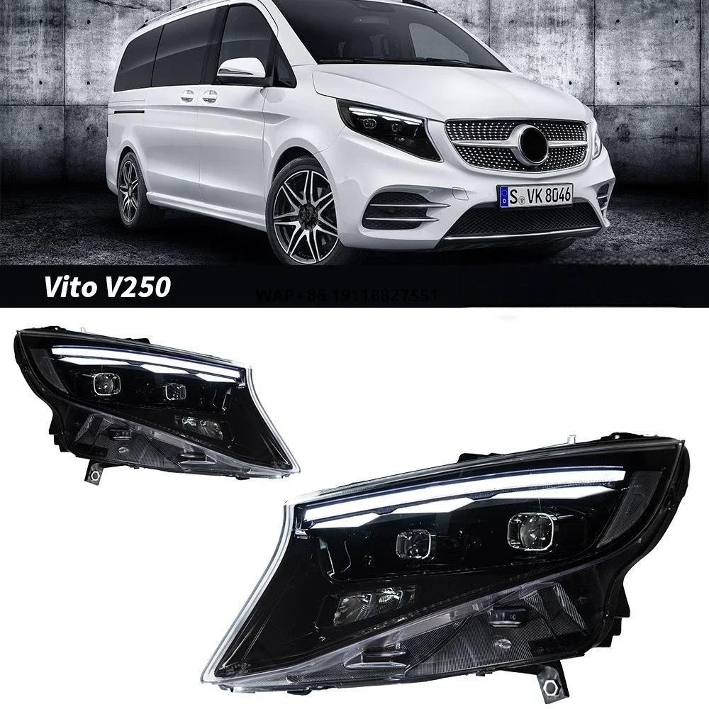 

For V-Class VITO V260 New Wintian LED Headlights 6000K 12V 6000 Lumens 70W Daytime Running Lights Turn Signal