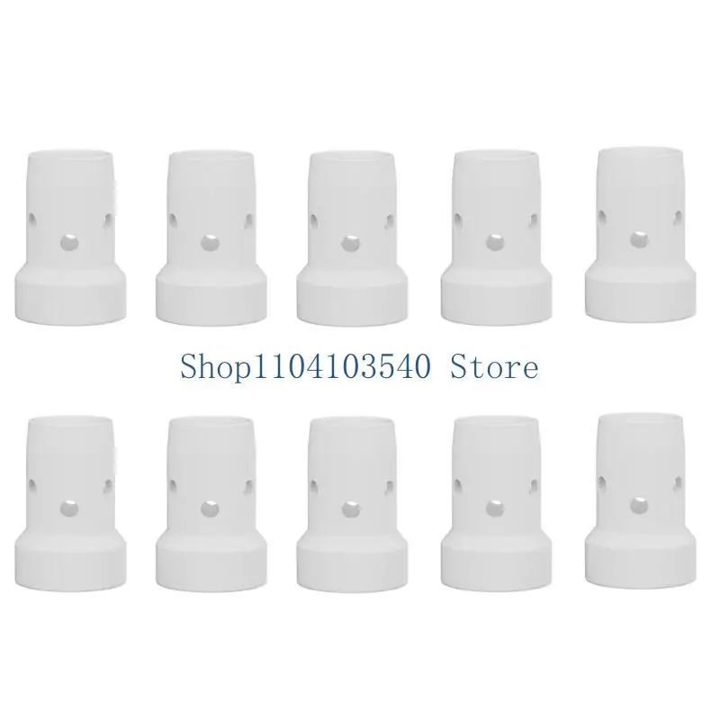02DC 10Pcs Ceramic Gas Diffuser For 24KD/36KD MIG Torches 350A 500A Durability Heat Resistant Ceramic Gas Distribution Structure