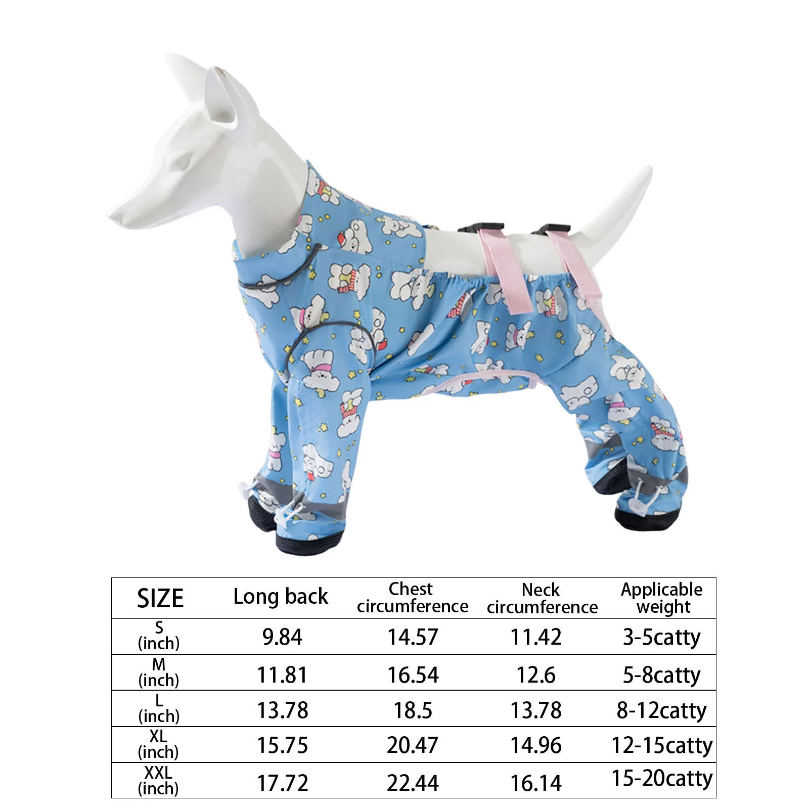 Pet Waterproof Dustproof Suspender Pants, Full-Coverage Belly Protective Trousers