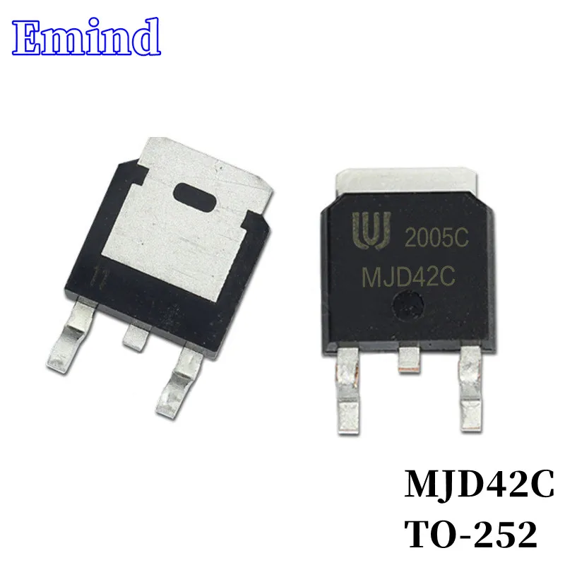 30/50/200/500/1000 Buah MJD42C SMD Transistor 100V/4A TO-252 PNP Darlington Bipolar Amplifier Transistor