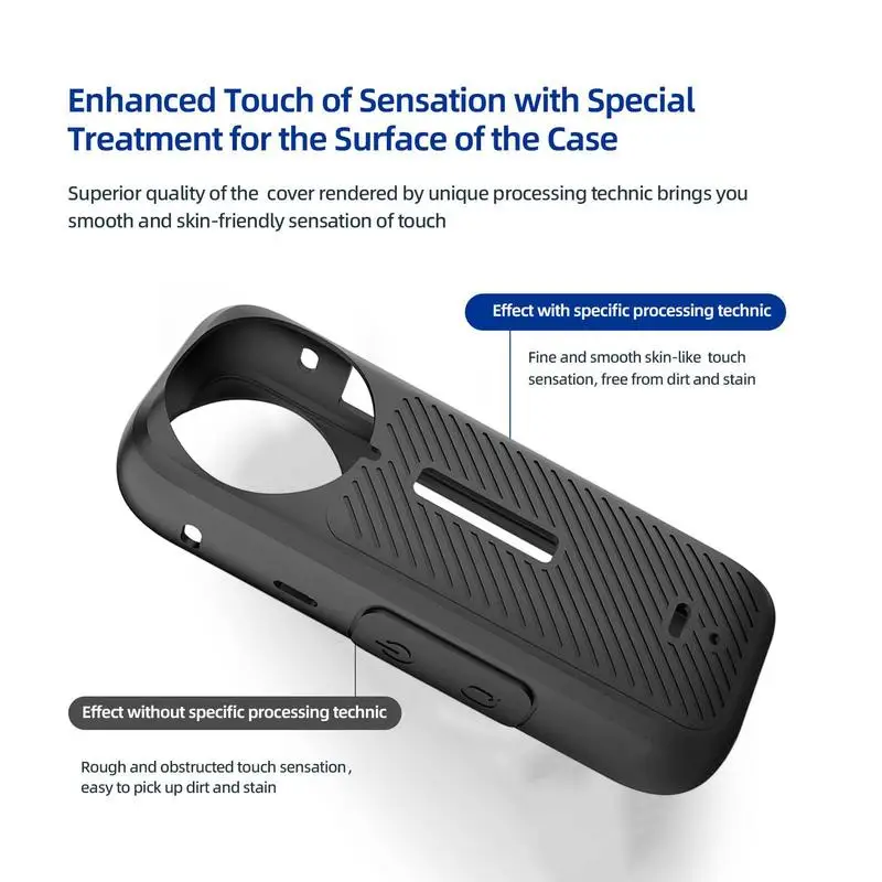 Action Camera Cover in Silicone custodia protettiva per lenti morbide ammortizzanti custodia protettiva in Silicone per escursioni in viaggio per Insta 360 x4