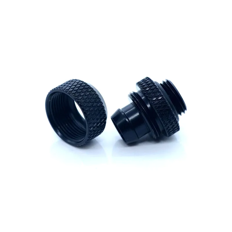 Encaixes refrigerados a água da compressão do pc de freezemod para o tubo macio de 9.5x12.7mm, conector do tubo da mangueira de g1/4 odod13mm preto/branco/prata