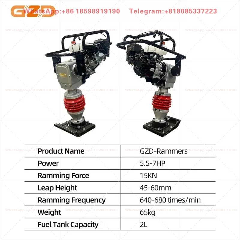 Factory Direct  Power Tamping Rammer Low Noise Tamper Lightweight Design Rammers