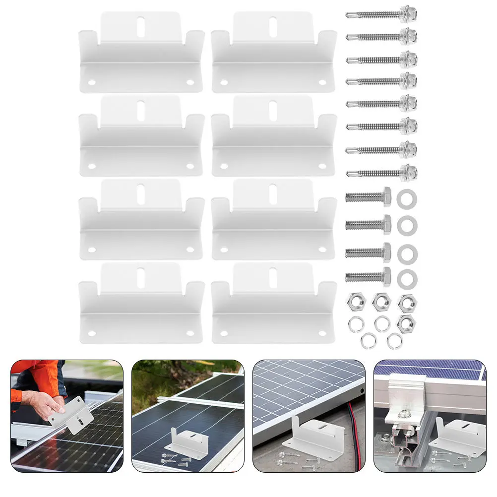 

1Set Solar Panel Mount Aluminum Alloy Brackets Sturdy Household Solar Panel Holder Rack Stand Heavy Duty Easy Removal Flexible