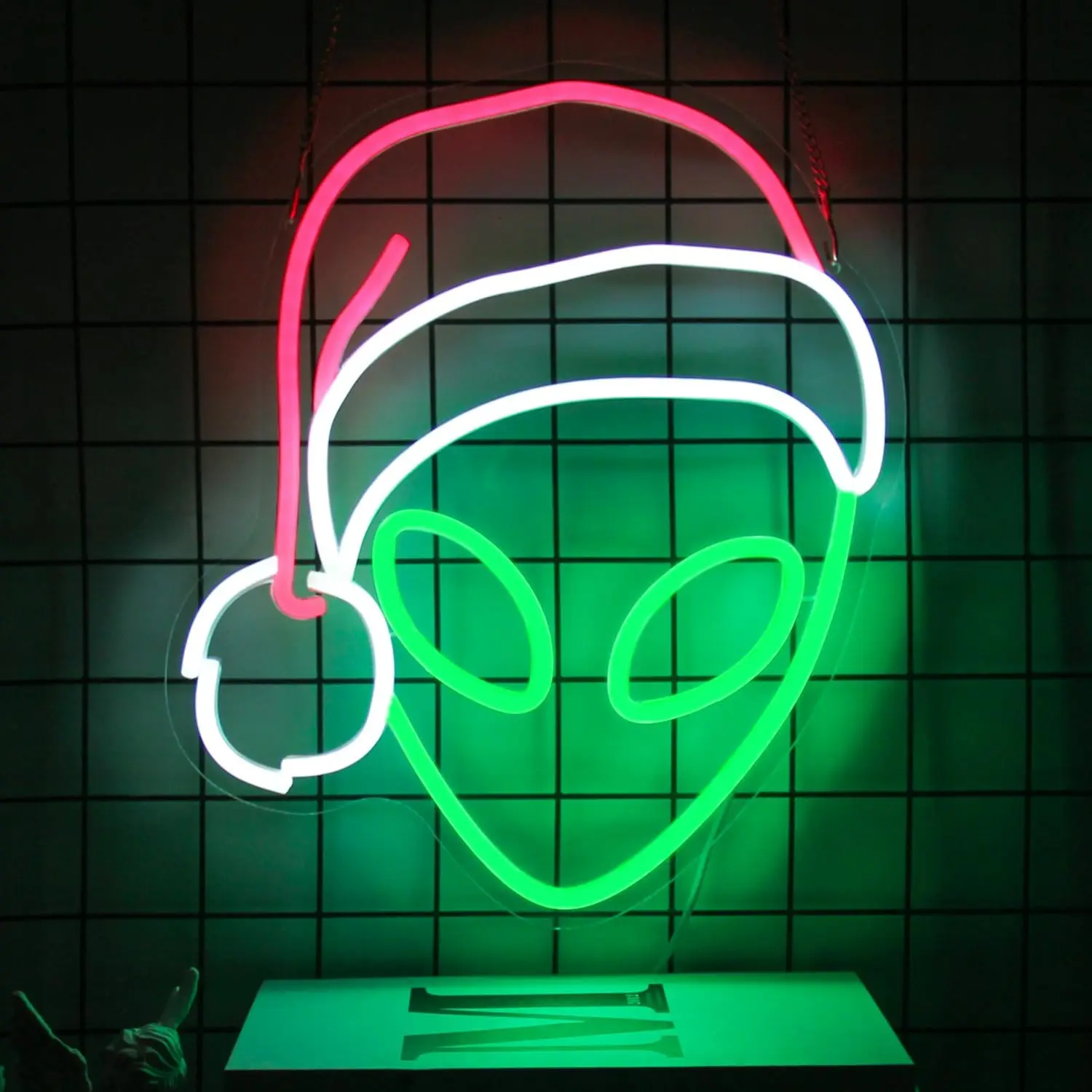 Santa Alien Neon Led Sign Christmas Party Room Decoration For Bedroom Bar Club Shop Creative Xmas Signs Dimmable USB Wall Lamp