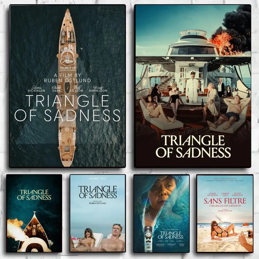 Movie T-Triangle of Sadness Poster Modern  Wall Art Aesthetic Minimalist Bedroom Decor Cafe Home Gift