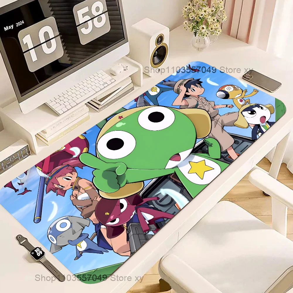 Anime Keroro Gunsou Frog Mousepad Large Keyboard Desk Mat Gaming Mouse Pad LockEdge Edge Non-slip Mat