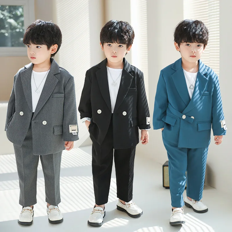 

Handsome Kids 3-Piece Casual Suits Spring Autumn Boys Stage Performance Wear Holiday Outfit 80-150cm