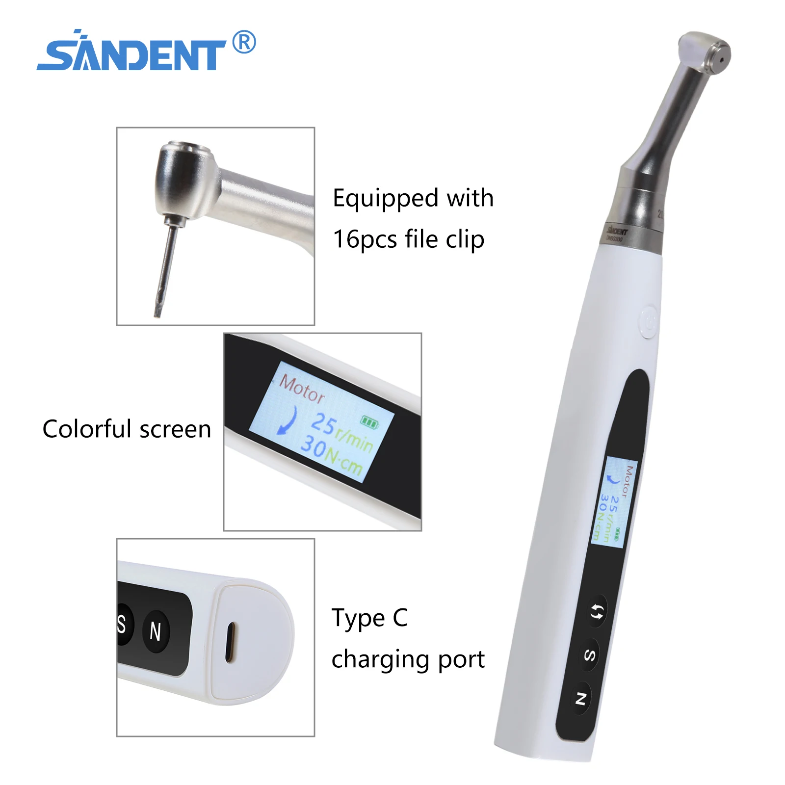 Dental 20:1 Tool Wireless Universal Implant Torque Wrench Electric Driver Torque