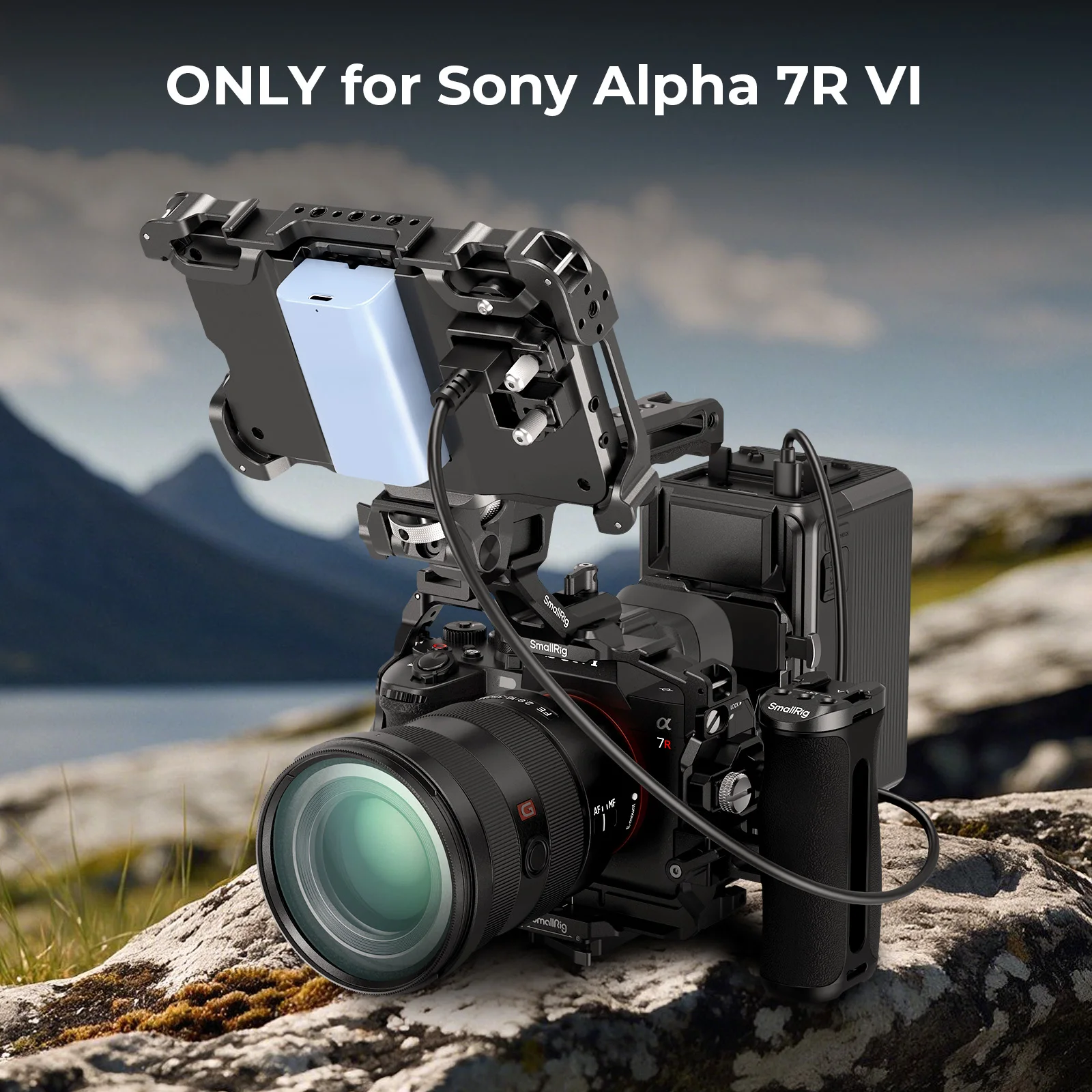 SmallRig A7R VI "HawkLock" Klatka z szybkim mocowaniem do Sony Alpha 7R VI z gwintem 1/4"-20 i zimną stopką do uchwytów, monitorów i mocowań 6702 — zdjęcie produktu 2