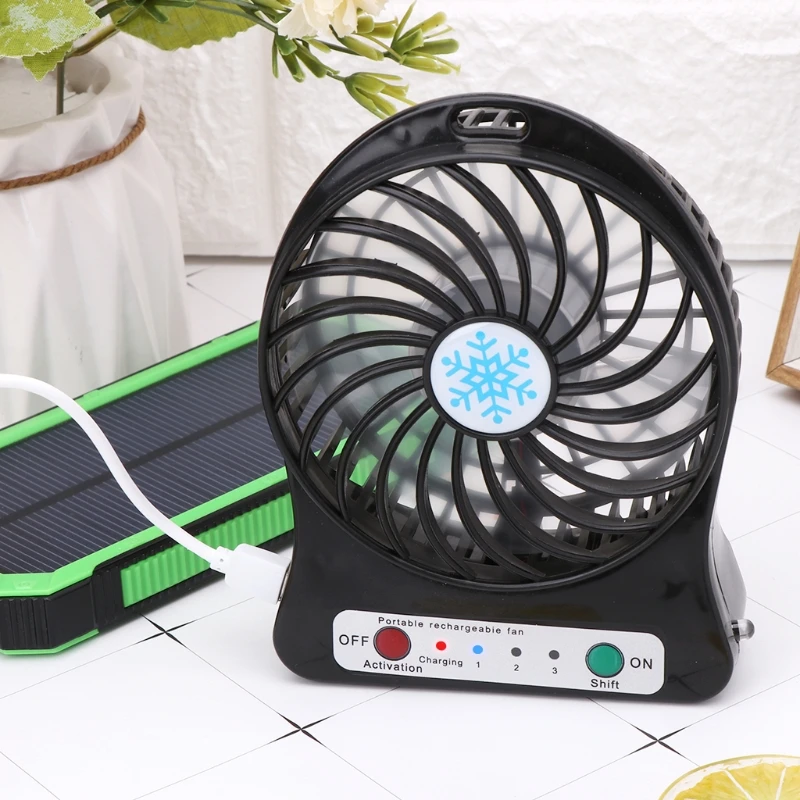 

1PC USB Desktop Fan With 18650 Battery Personal Small Table Air Circulator Fan USB Desk Fan for Indoor Outdoor Dropshipping