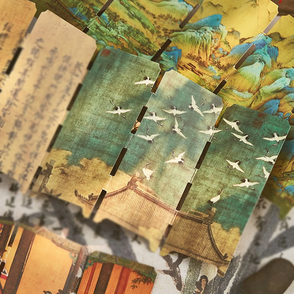 Ink Scrolls Eastern Screens Bookmarks Ancient‑Style Calligraphy Famous Paintings Students Reading Book Pages Marking Gifts