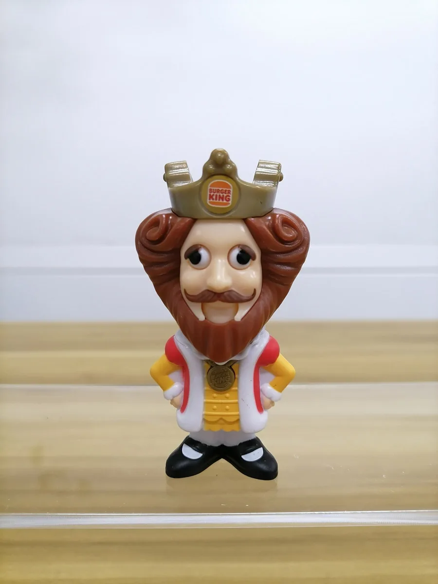 Genuine Burgers King Figures Small Figurine Mouth Eyes Movable Model Toy Play House Dolls Kids Gifts