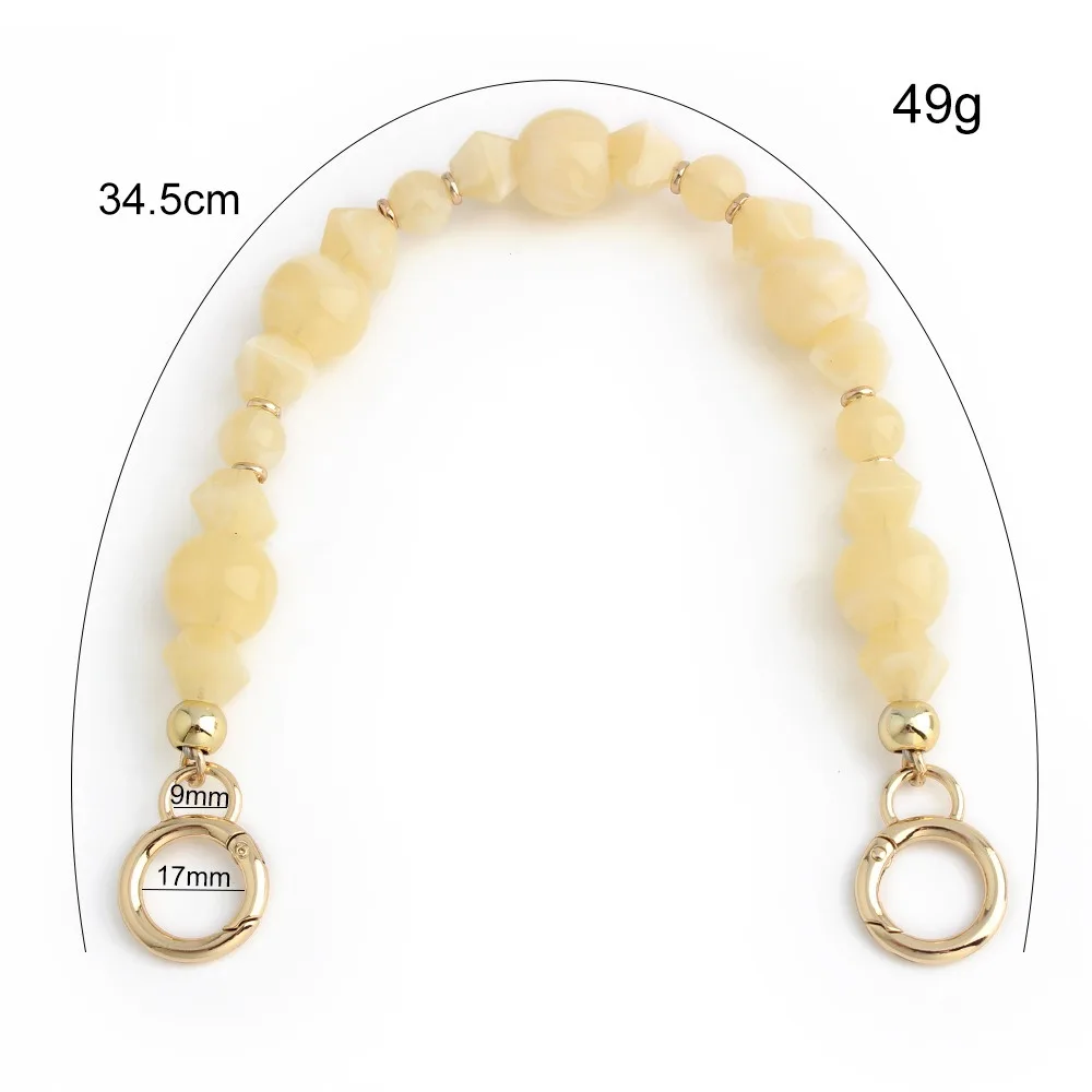 DIY Decoration Acrylic Beads Bag Chain Replaceable Metal Chain Beaded Bag Pendant Key Chain Fashion Handle Chain
