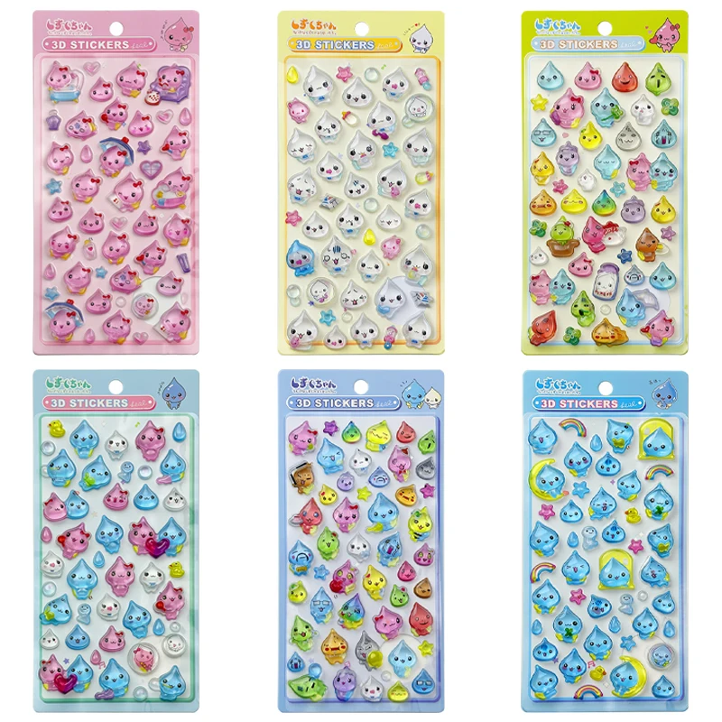 3D Stickers Cartoon Sticker DIY Laptop Scrapbook Phone case Decal Aesthetic Drops Sticker Anime Figure Students Gift ボンボン シール
