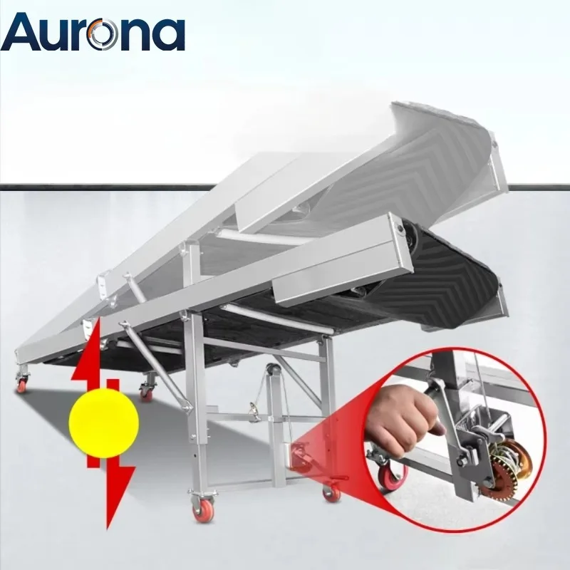 【Professional】Small Conveyor Multi-purpose Conveyor Belt Loading And Unloading Assembly Line Climbing Folding Anti-slip Belt Con
