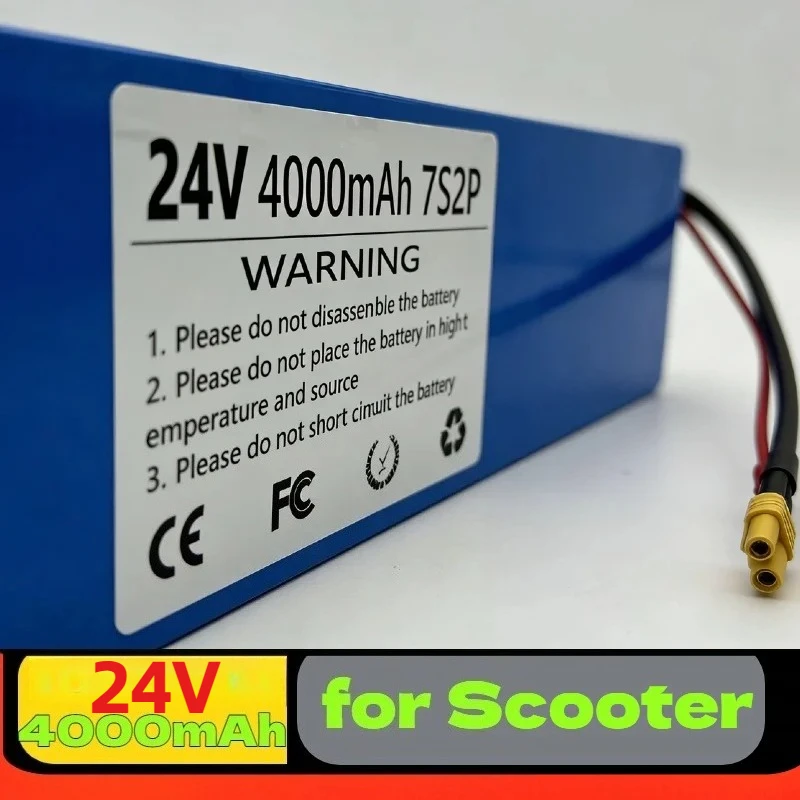 Aleaivy 7S2P 24V4000mAh Li-ion Battery with Shockproof Sponge – High-Capacity Long-Range Replacement Pack ,for Scooter