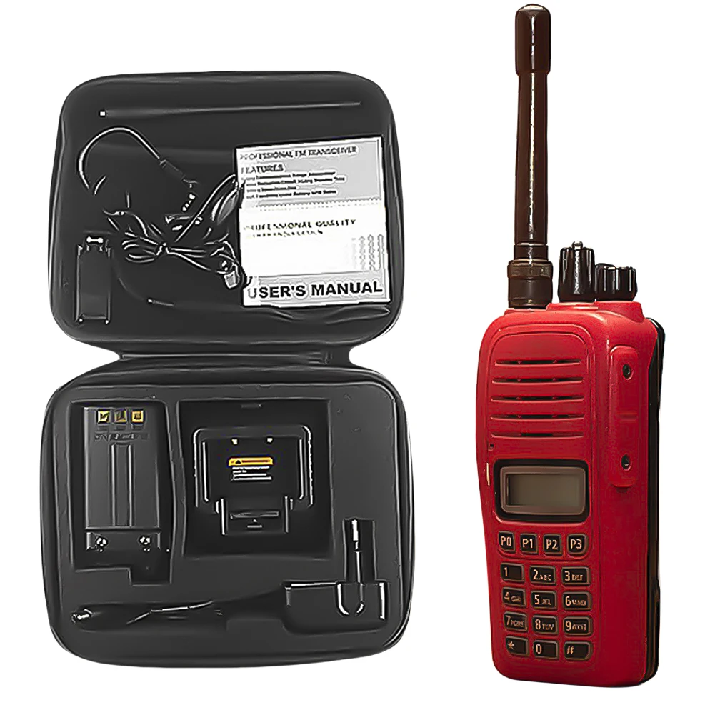 Borsa EVA borsa portaoggetti portatile antiurto con tasca Walkie Talkie Launch Hunting Bag per BAOFENG UV-5R UV-5RE PLUS TYT TH-F8