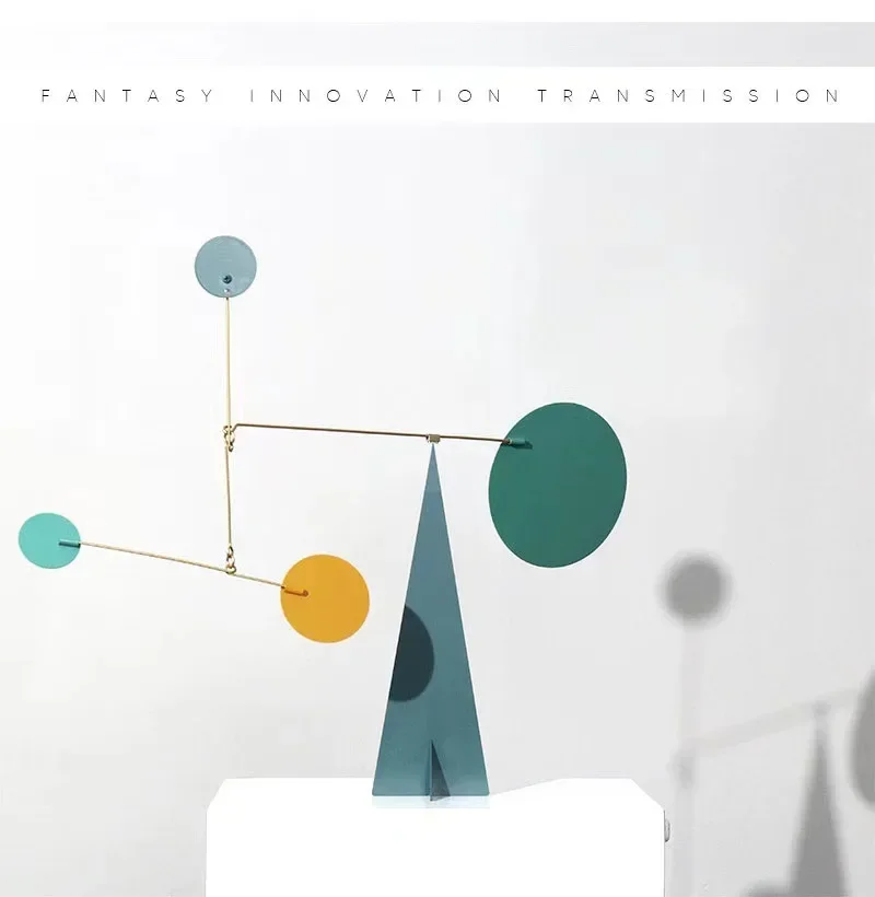 التوازن الحديث البسيط الحلي الهندسية الديناميكية Morandi المفروشات المعدنية الناعمة ديكور فني منزلي