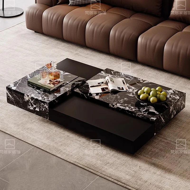 كتابة طاولة القهوة الفاخرة الديكور غرفة المعيشة الحديثة مصمم تتحرك الدائمة طاولة جانبية عشاء Meubles أثاث المنزل